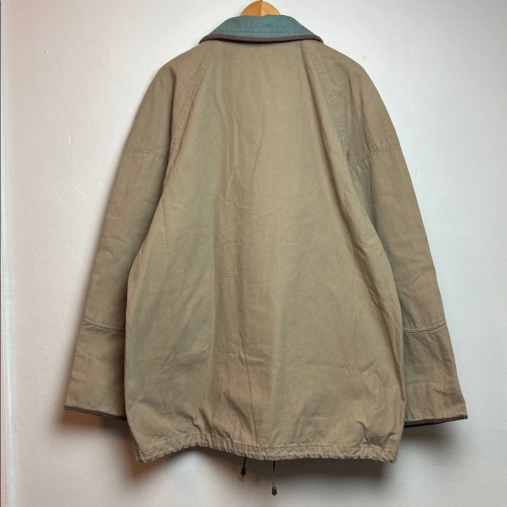 VTG‎ 90s Timberland Weathergear Men’s Medium Khaki Cotton Canvas Chore Jacket